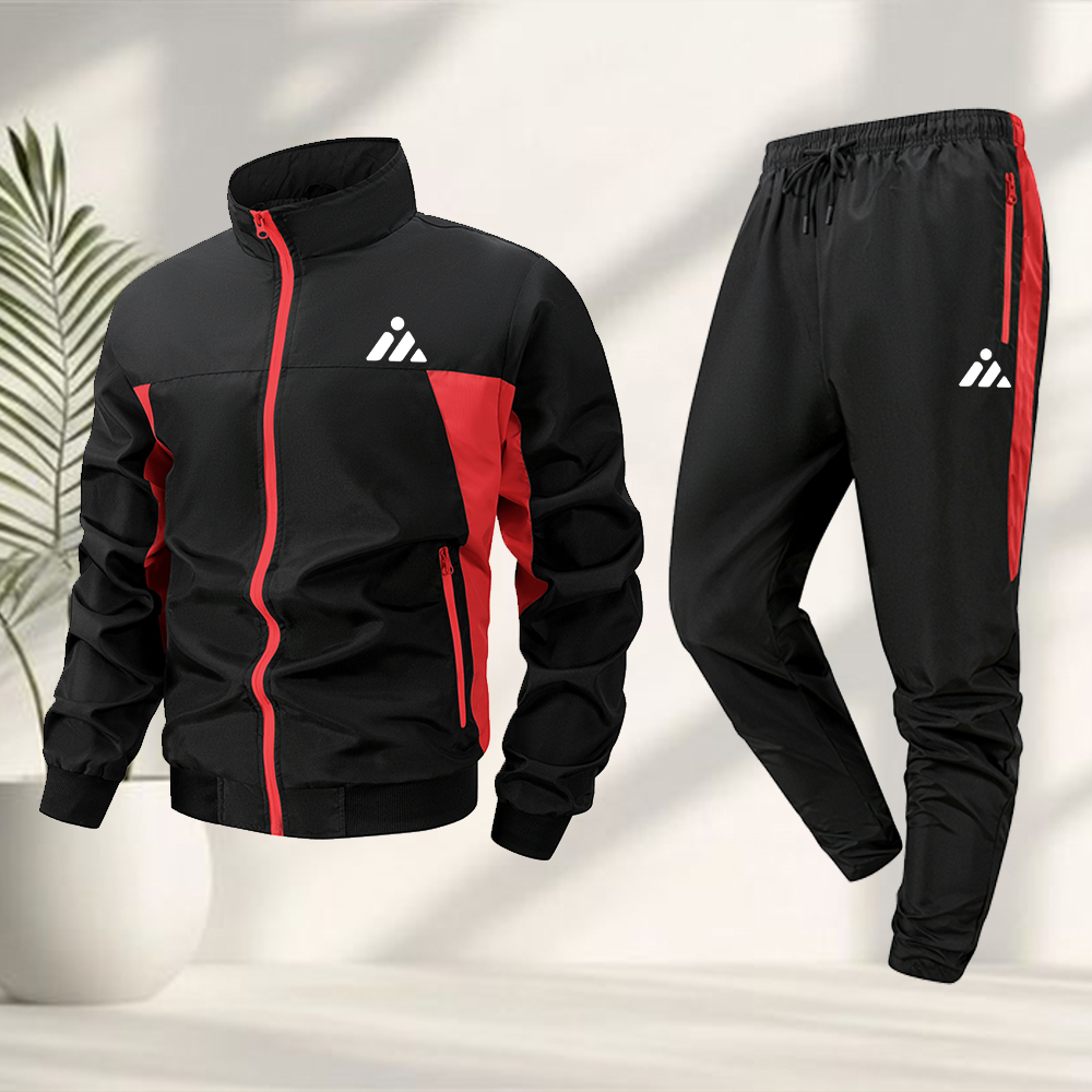 Cycling Gear Man - Setelan Olahraga Kasual Pria Jaket Ritsleting