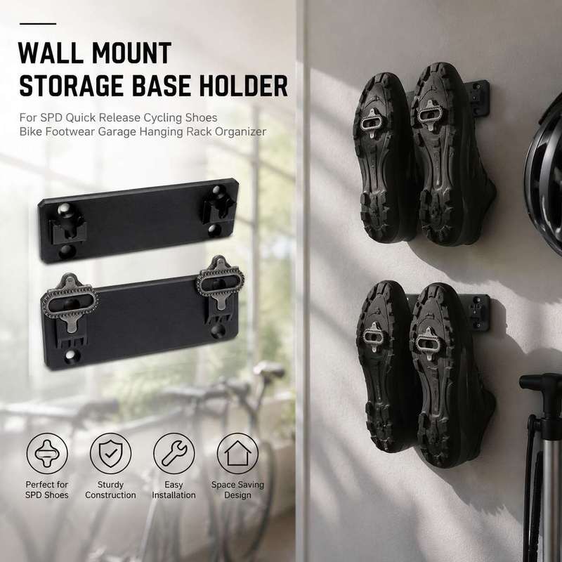 Cycling Gear Wall Storage - Dudukan Penyimpanan Dinding Untuk Sepatu Sepeda