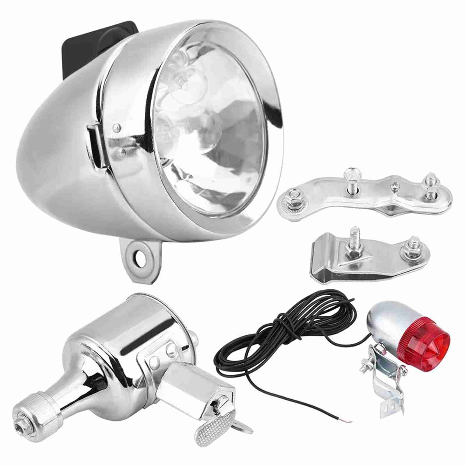 Bike Dynamo Light - Kit Lampu Depan Belakang LED 12V