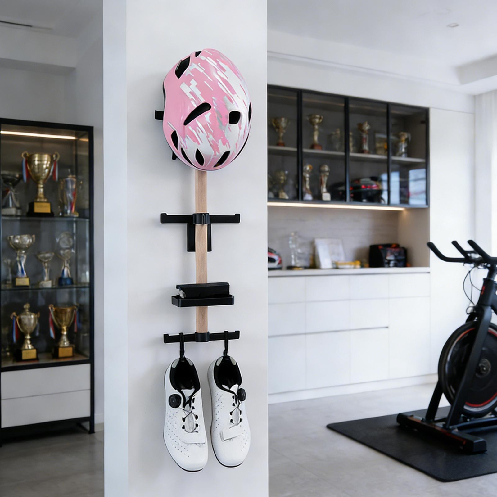 Cycling Gear Wall Organizer - Rak Penyimpanan Perlengkapan Sepeda di Dinding,