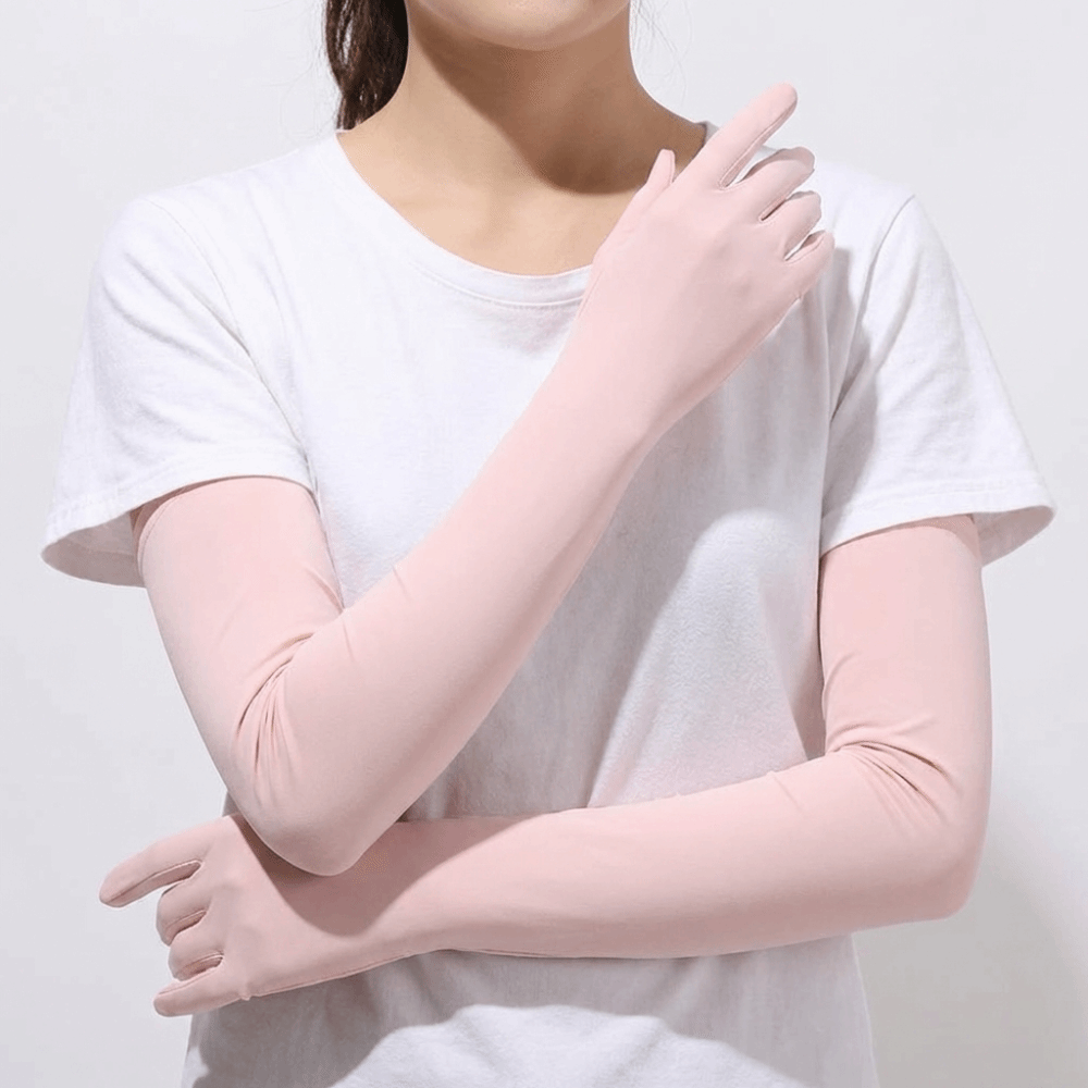 Cycling Gloves - Sarung Tangan Wanita Warna Polos Lengan