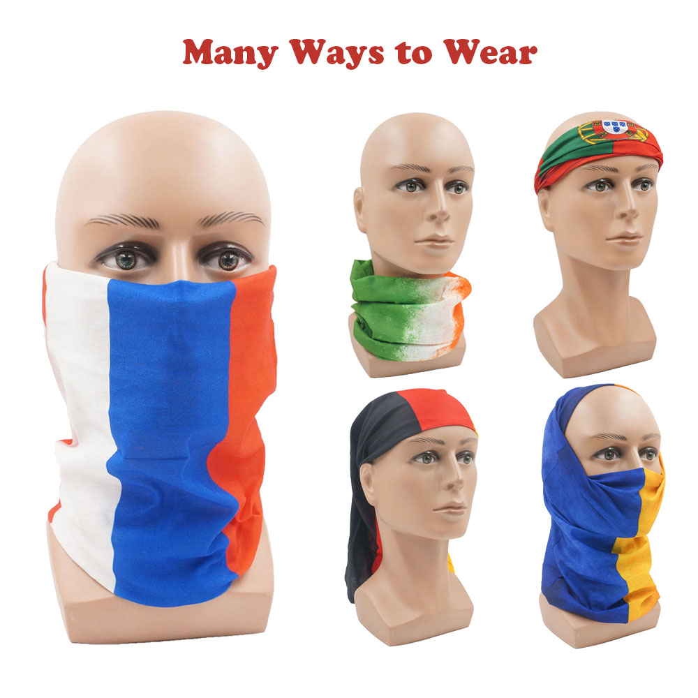 Cycling Gear Man - Bandana bendera nasional Gaiter Wajah &