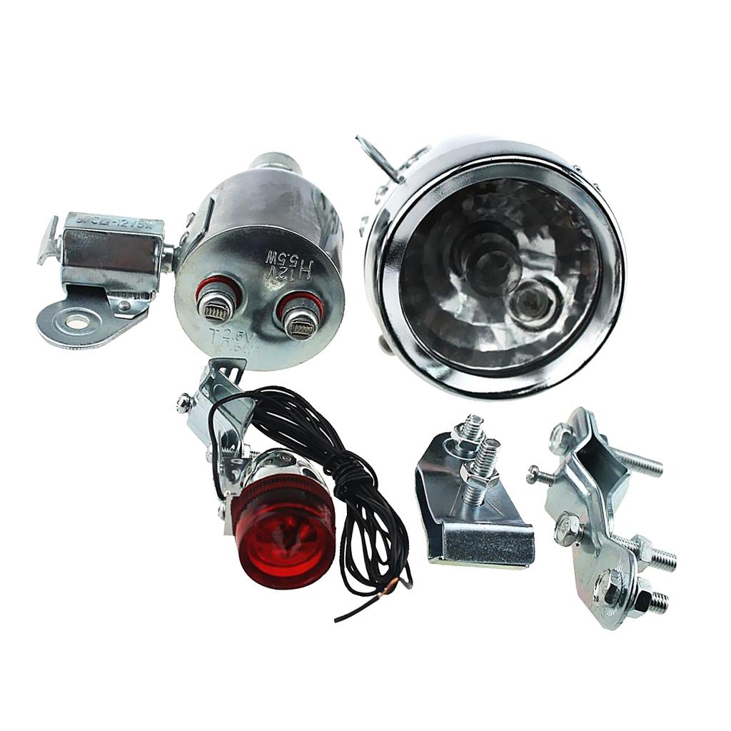 Bike Dynamo Light - Kit Lampu Depan dan Belakang Sepeda