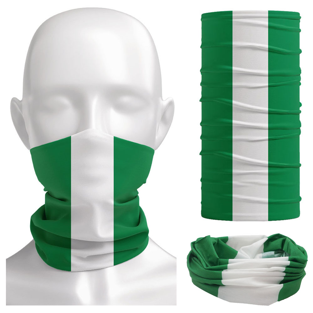 Cycling Gear Man - Bandana Bendera Nigeria Pelindung Kaki Leher