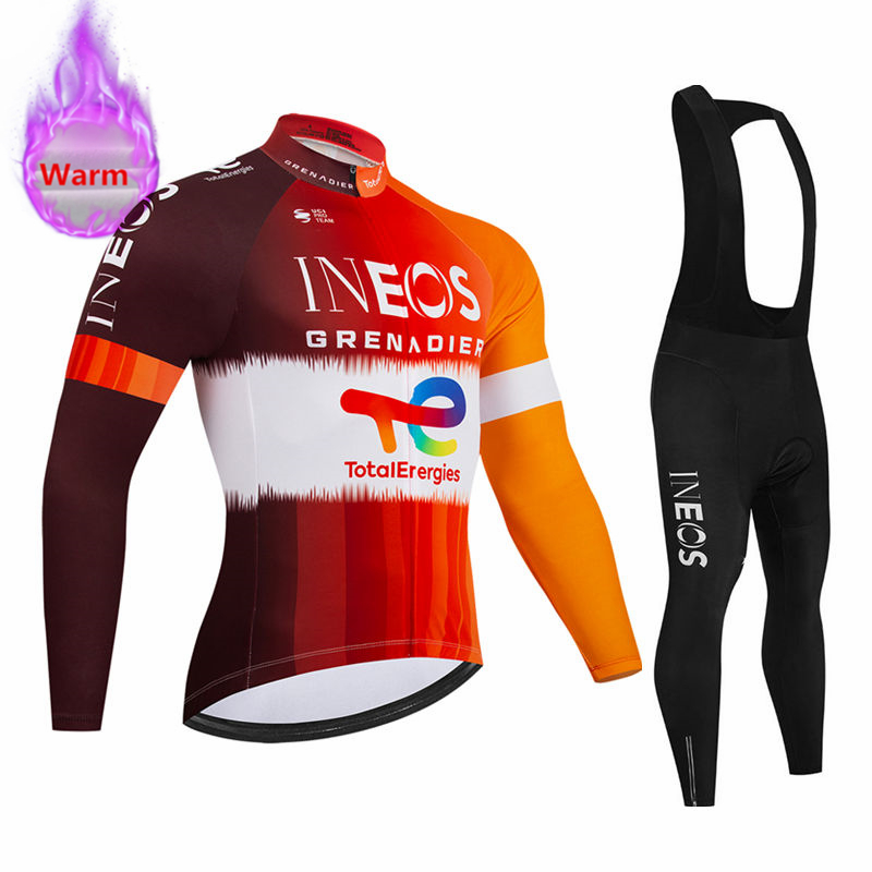 Cycling Gear Waterproof - Set Jersey Bersepeda Lengan Panjang Ineos