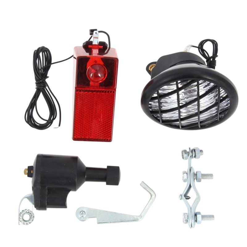 Bike Dynamo Light - HOES-Bike Generator Friction Generator Dynamo Headlight
