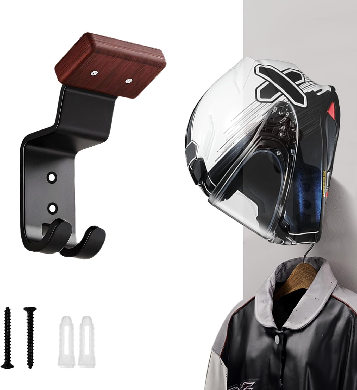 Cycling Gear Wall Organizer - Penyangga Helm Motor untuk Dinding, Rak