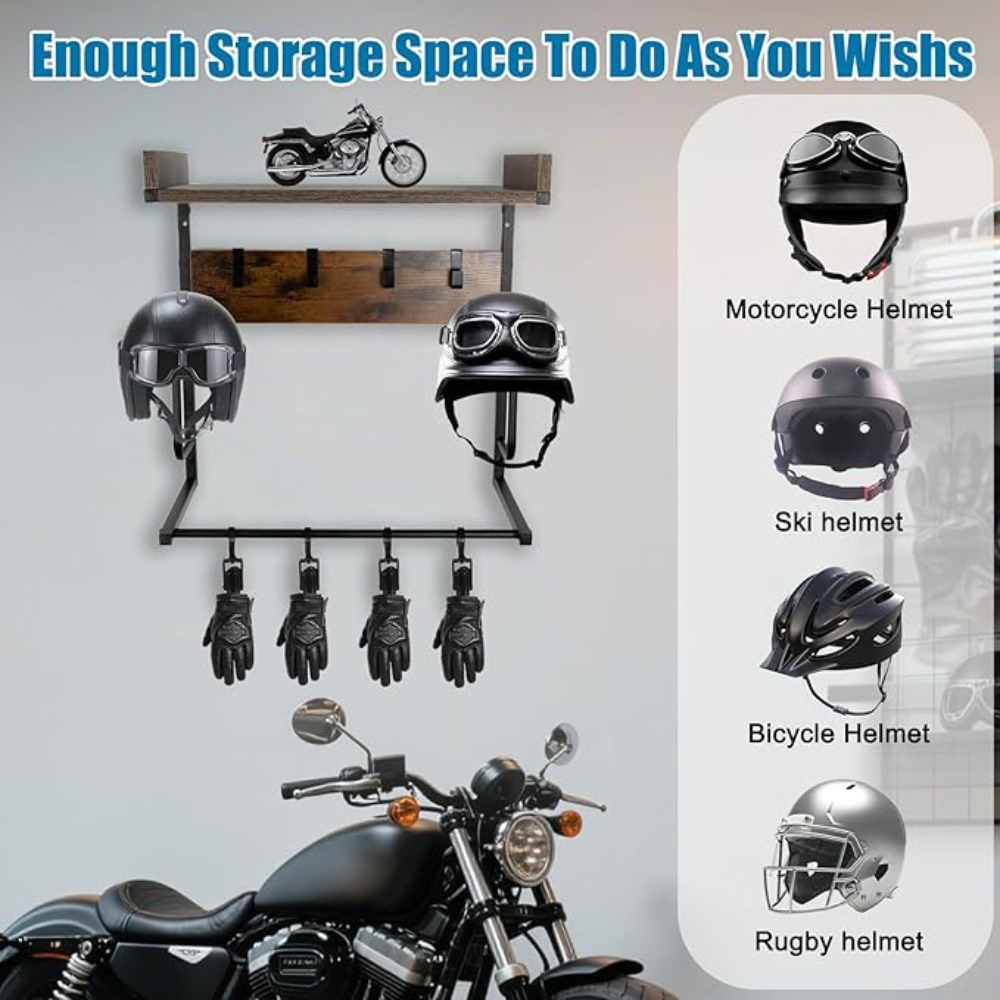 Penyangga Helm Sepeda Motor de - Cycling Gear Wall Organizer ulasan dan harga