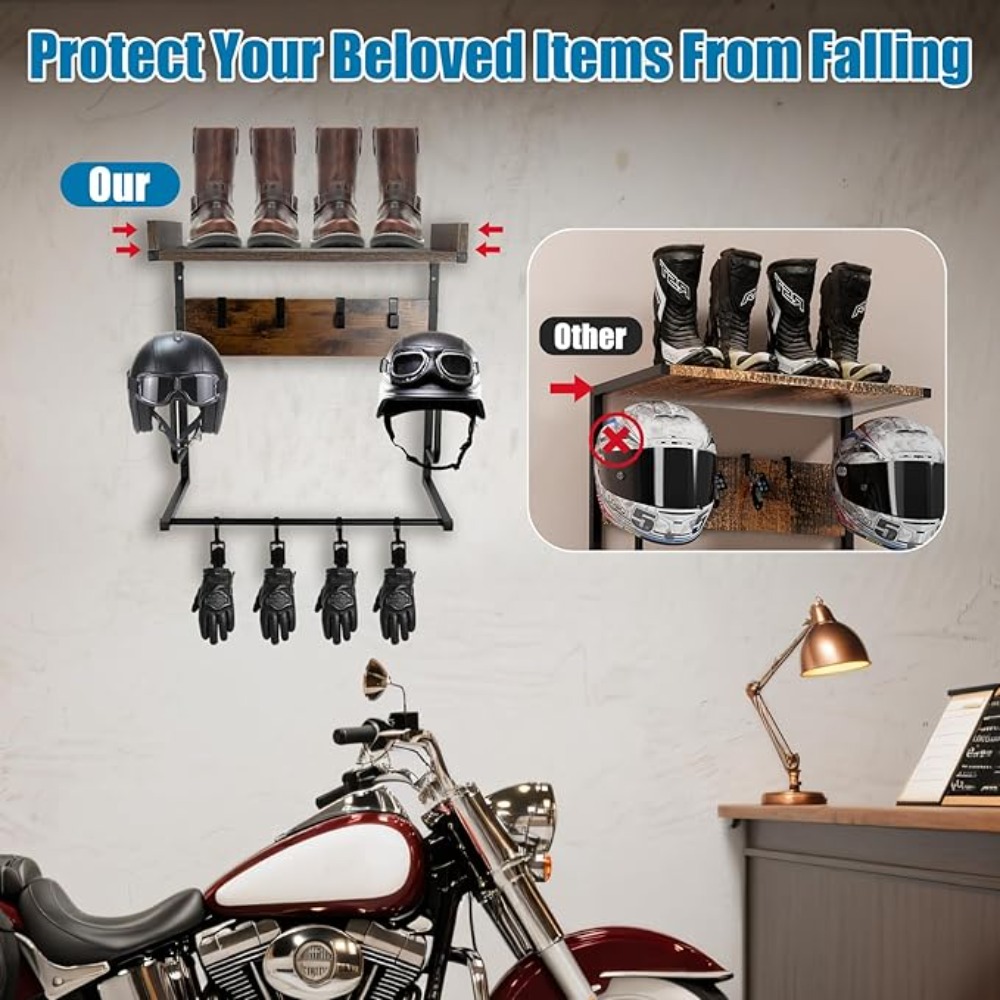 Penyangga Helm Sepeda Motor de - Cycling Gear Wall Organizer ulasan dan harga