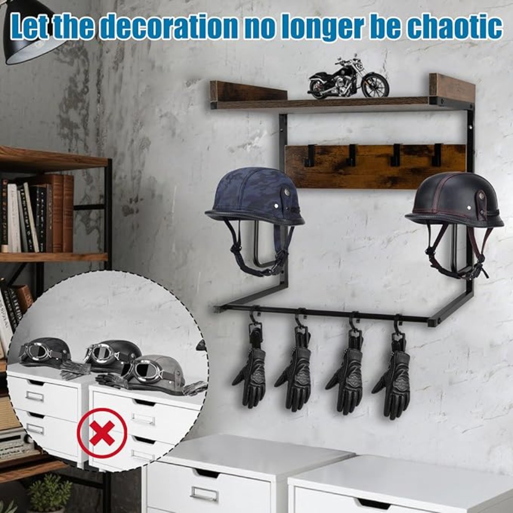 Penyangga Helm Sepeda Motor de - Cycling Gear Wall Organizer ulasan dan harga
