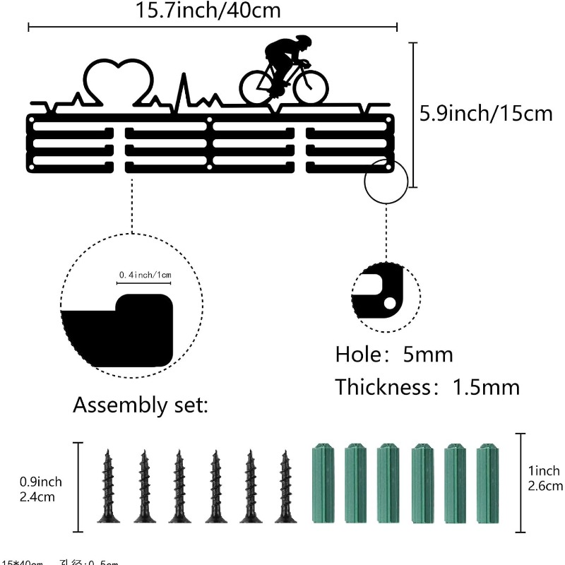 1 buah pemegang medali bersepe - Cycling Gear Wall Storage ulasan dan harga