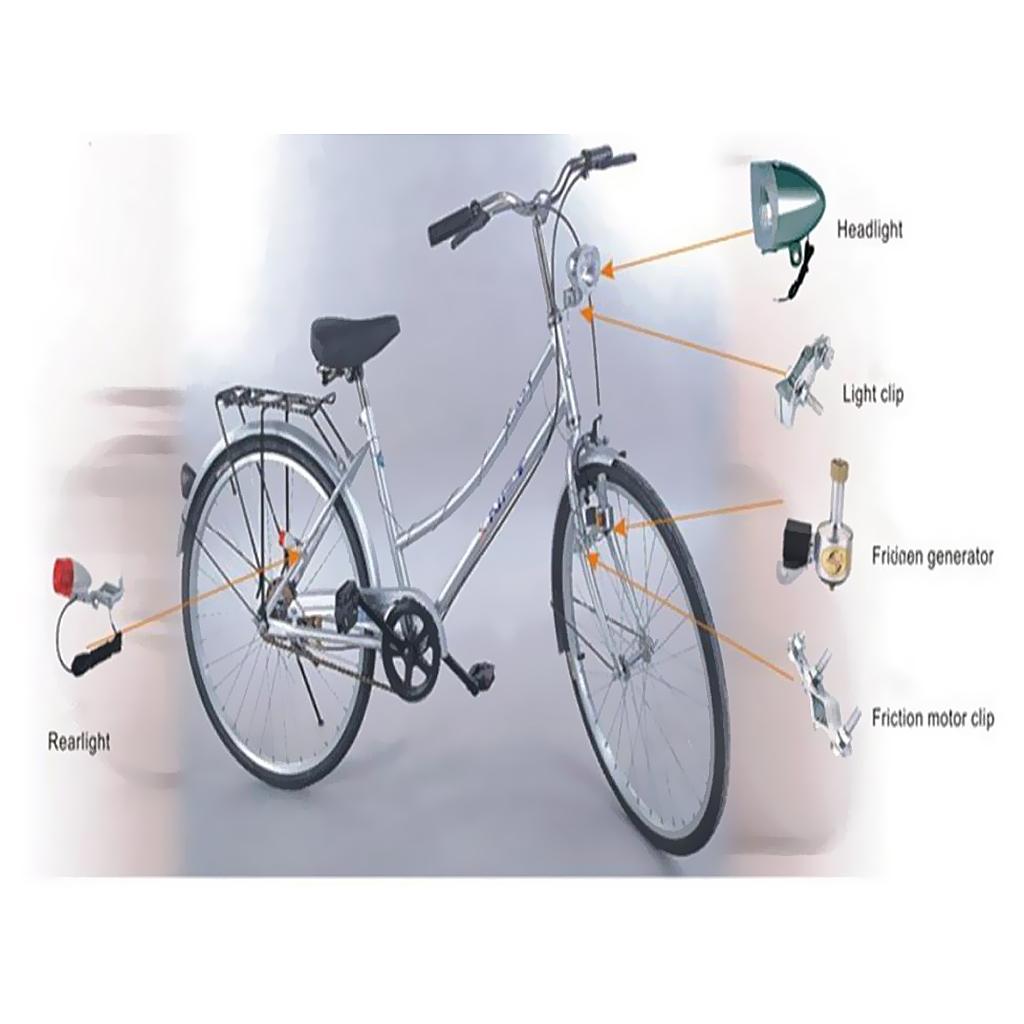 Kit Lampu Depan Belakang Dinam - Bike Dynamo Light ulasan dan harga