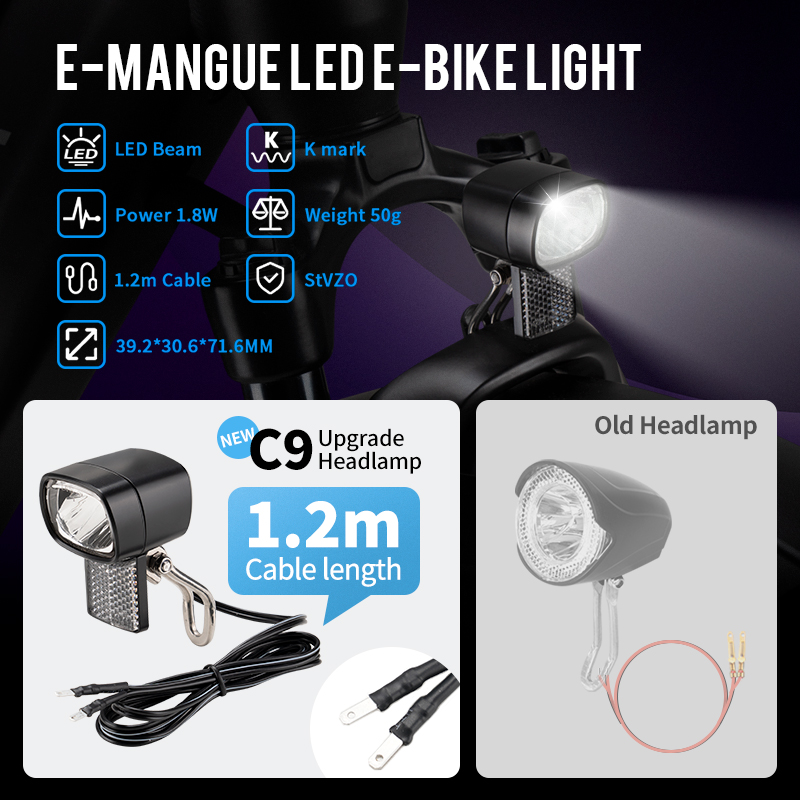 Lampu Depan Dinamo E-Bike 36V  - Bike Dynamo Light ulasan dan harga